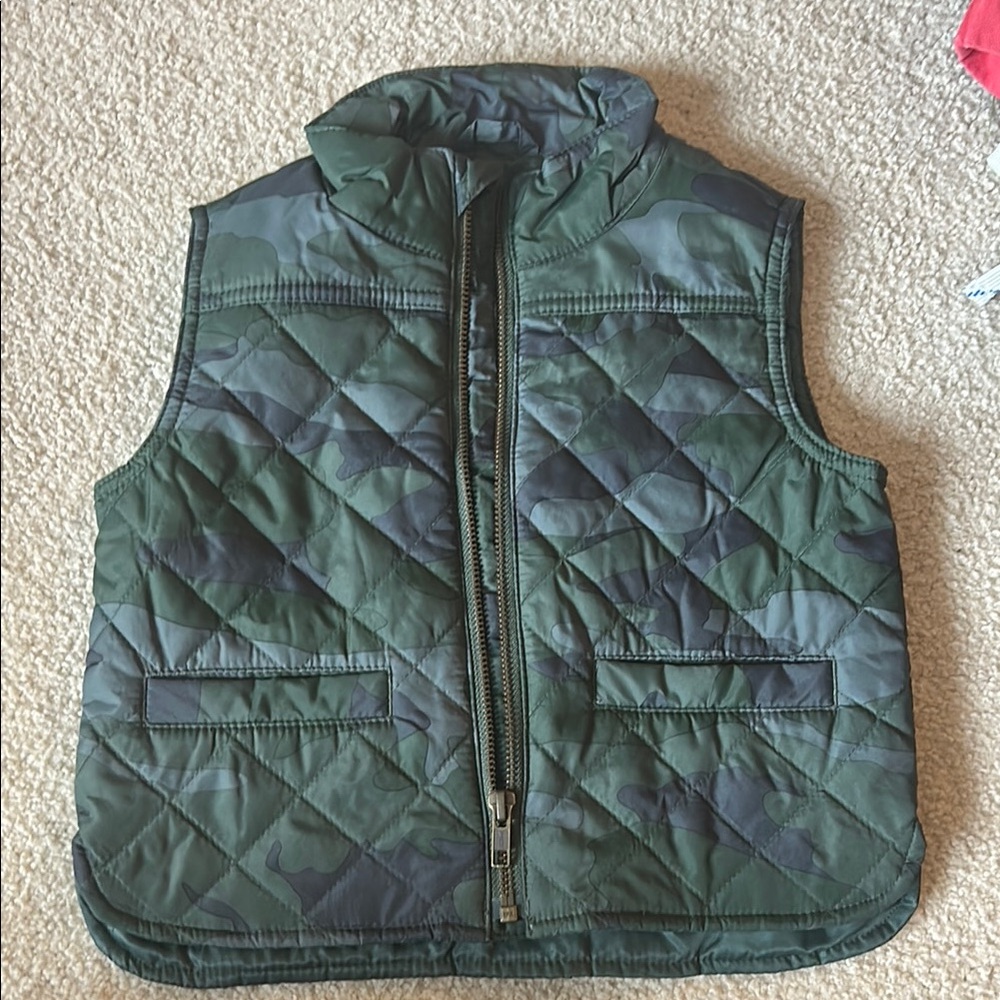 Crewcuts Green Quilted Vest